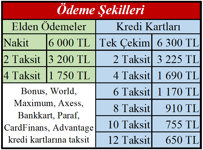 Fiyat Listesi 2025
